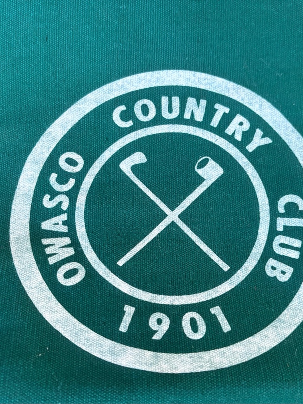 Vintage Auburn NY Owasco Country Club Green Canvas Golf Club Bag